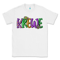 White mardi gras krewe Classic Tee - MaliasSmallBusiness