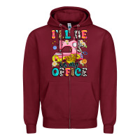 Burgundy i'll be in my office Zipper Hoodie - Artiststas