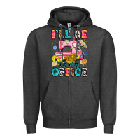 Charcoal Heather i'll be in my office Zipper Hoodie - Artiststas