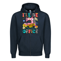 Navy i'll be in my office Zipper Hoodie - Artiststas