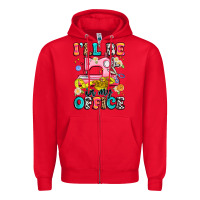 Red i'll be in my office Zipper Hoodie - Artiststas