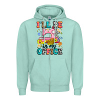 Seafoam i'll be in my office Zipper Hoodie - Artiststas