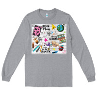 Heather Grey teacher always learning Long Sleeve Tee - NancyCooperArtShop