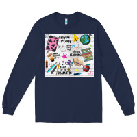 Navy teacher always learning Long Sleeve Tee - NancyCooperArtShop