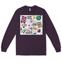 Plum teacher always learning Long Sleeve Tee - NancyCooperArtShop