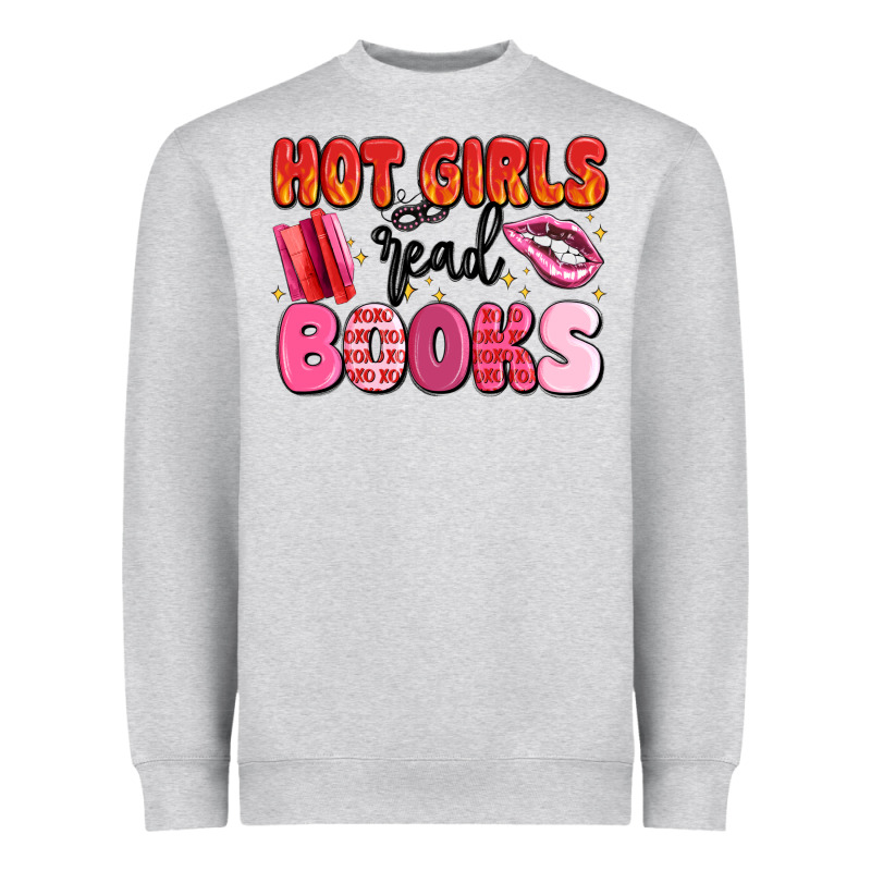 Hot Girls Read Books Heavyweight Sweatshirt by MaliasSmallBusiness | Teevron