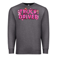 Charcoal Heather Breast Cancer truck driver Premium Sweatshirt - texasbilliewilder