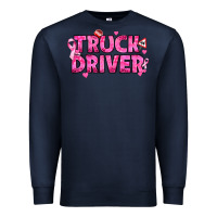 Navy Breast Cancer truck driver Premium Sweatshirt - texasbilliewilder