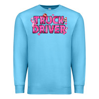 Ocean Blue Breast Cancer truck driver Premium Sweatshirt - texasbilliewilder