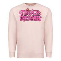 Pale Pink Breast Cancer truck driver Premium Sweatshirt - texasbilliewilder