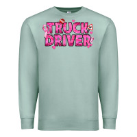 Seafoam Breast Cancer truck driver Premium Sweatshirt - texasbilliewilder