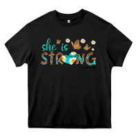Black she is strong Heavy Core Tee - HRA Design Shop