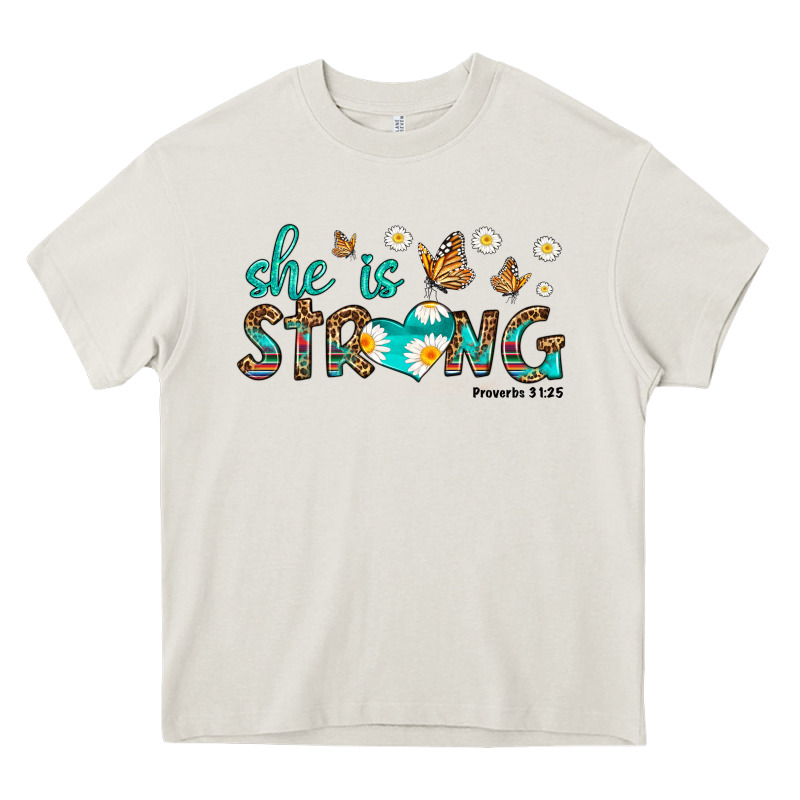 She Is Strong Heavy Core Tee by HRA Design Shop | Teevron