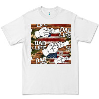 White dad life fist bump seamless pattern Premium Tee - HRA Design Shop