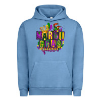 Pigment Pebble Blue mardi gras queen Urban Hoodie - FaDigitalArtStudio