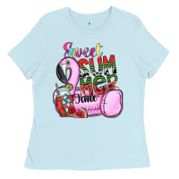 Baby Blue sweet summer time Ladies Tee - SublimationCraftShop