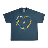 Midnight Navy world down syndrome day Urban Heavy Tee - MaliasSmallBusiness