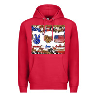 Cardinal peace love america Premium Hoodie - TumblerDesignByShophia