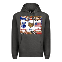 Charcoal Heather peace love america Premium Hoodie - TumblerDesignByShophia