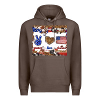 Coffee peace love america Premium Hoodie - TumblerDesignByShophia
