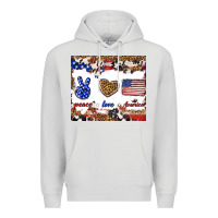 Dove Grey peace love america Premium Hoodie - TumblerDesignByShophia