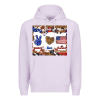 Lilac peace love america Premium Hoodie - TumblerDesignByShophia