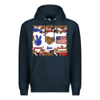 Navy peace love america Premium Hoodie - TumblerDesignByShophia