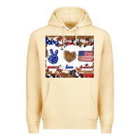 Pina Colada peace love america Premium Hoodie - TumblerDesignByShophia