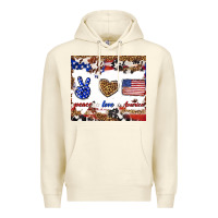 Sandshell peace love america Premium Hoodie - TumblerDesignByShophia
