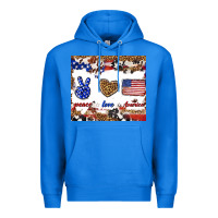 True Royal peace love america Premium Hoodie - TumblerDesignByShophia