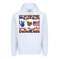 White peace love america Premium Hoodie - TumblerDesignByShophia