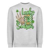 Heather Grey lucky season Heavyweight Sweatshirt - MaliasSmallBusiness