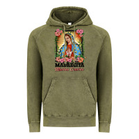 Vintage Olive madrecita muchas gracias lady of Guadalupe Vintage Hoodie - BarkalooDesign