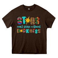 Chocolate Brown stars cant shine without darkness Heavy Core Tee - HRA Design Shop