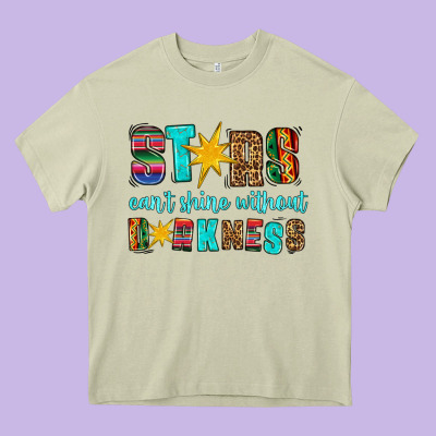 Stars Cant Shine Without Darkness Heavy Core Tee Designed By Hra Design Shop