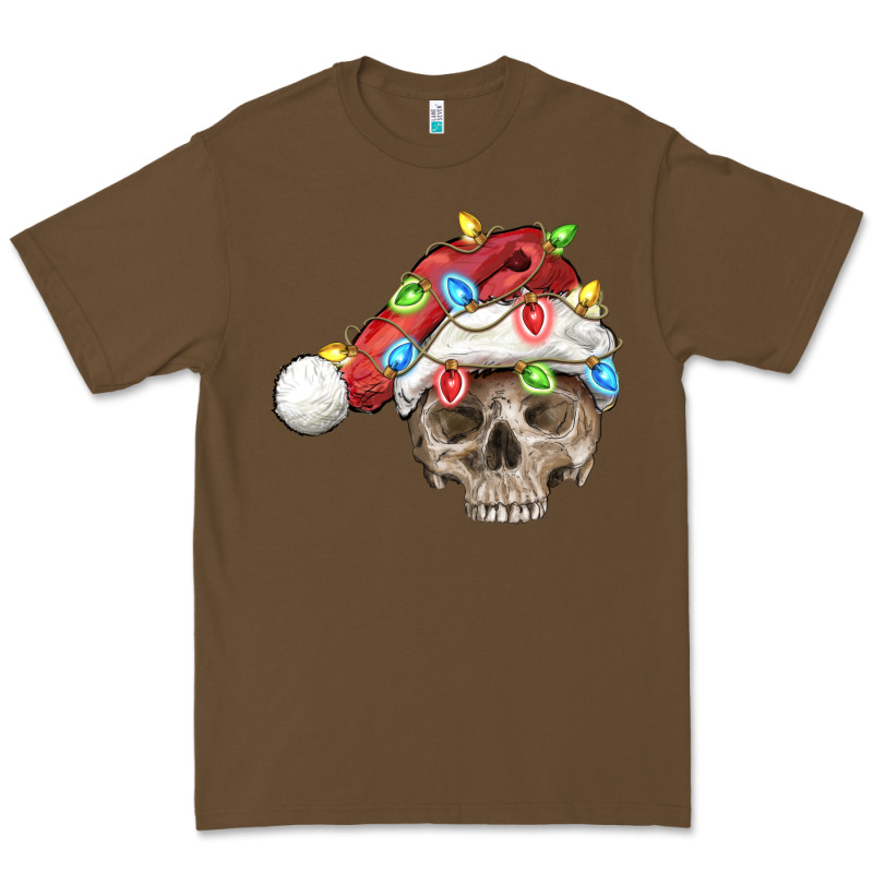 Christmas Skull With Santa Hat Premium Tee by FaDigitalArtStudio | Teevron