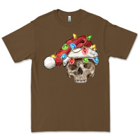 Cacao Christmas skull with santa hat Premium Tee - FaDigitalArtStudio