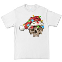 White Christmas skull with santa hat Premium Tee - FaDigitalArtStudio