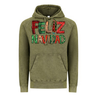 Vintage Olive Feliz Navidad our lady of Guadalupe Christmas Vintage Hoodie - Jasminsmagicworld