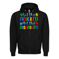 Black see the ability not the disability Zipper Hoodie - Artiststas