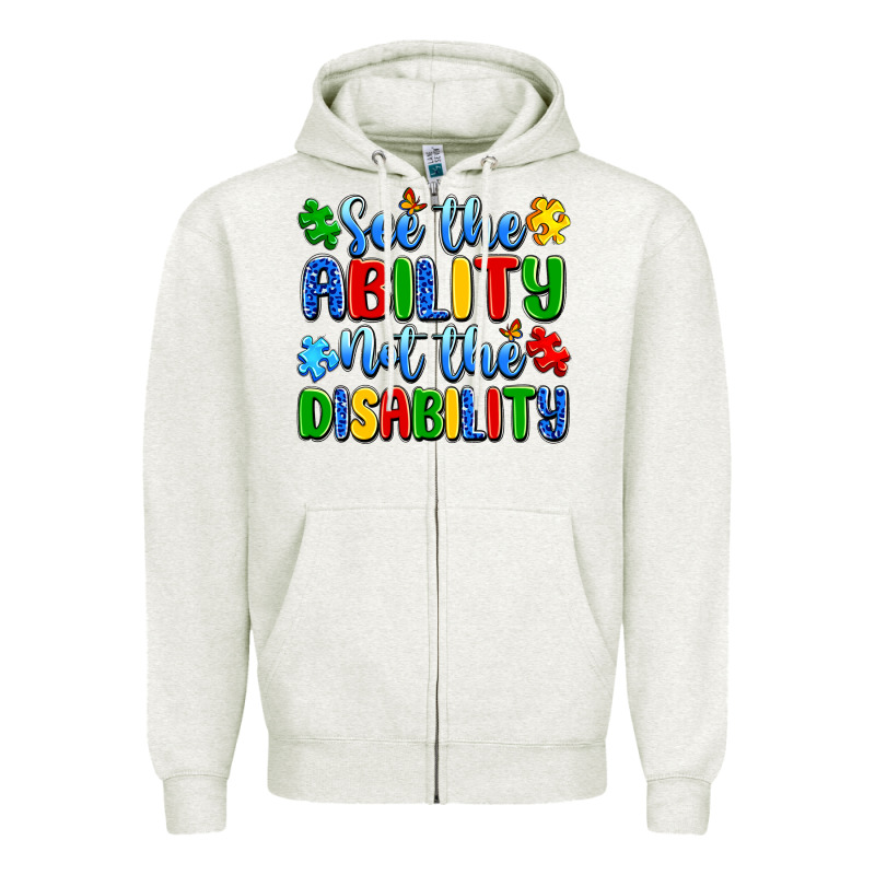 See The Ability Not The Disability Zipper Hoodie by Artiststas | Teevron