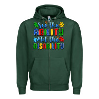 Sports Green see the ability not the disability Zipper Hoodie - Artiststas