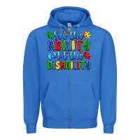 True Royal see the ability not the disability Zipper Hoodie - Artiststas