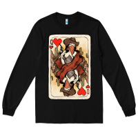 Black queen of hearts cowgirl Long Sleeve Tee - NancyCooperArtShop