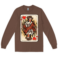 Chestnut queen of hearts cowgirl Long Sleeve Tee - NancyCooperArtShop