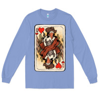 Colony Blue queen of hearts cowgirl Long Sleeve Tee - NancyCooperArtShop