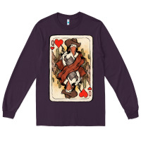 Plum queen of hearts cowgirl Long Sleeve Tee - NancyCooperArtShop