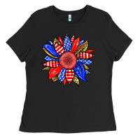 Black America sunflower Ladies Tee - Neo Western