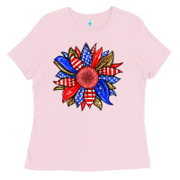 Bubblegum Pink America sunflower Ladies Tee - Neo Western