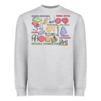 Heather Grey biliteral coordintiom Heavyweight Sweatshirt - MaliasSmallBusiness
